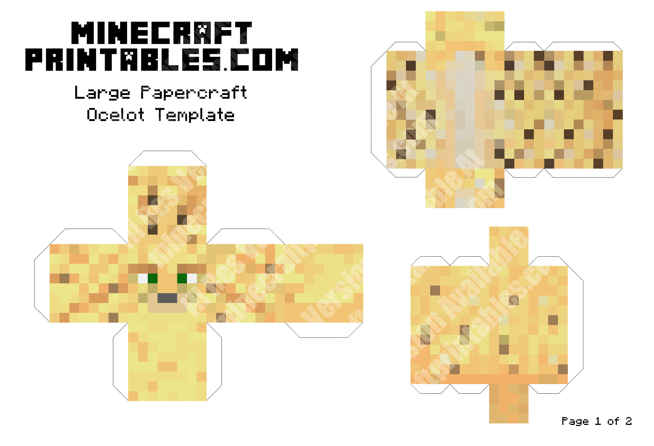 minecraft ocelot poster