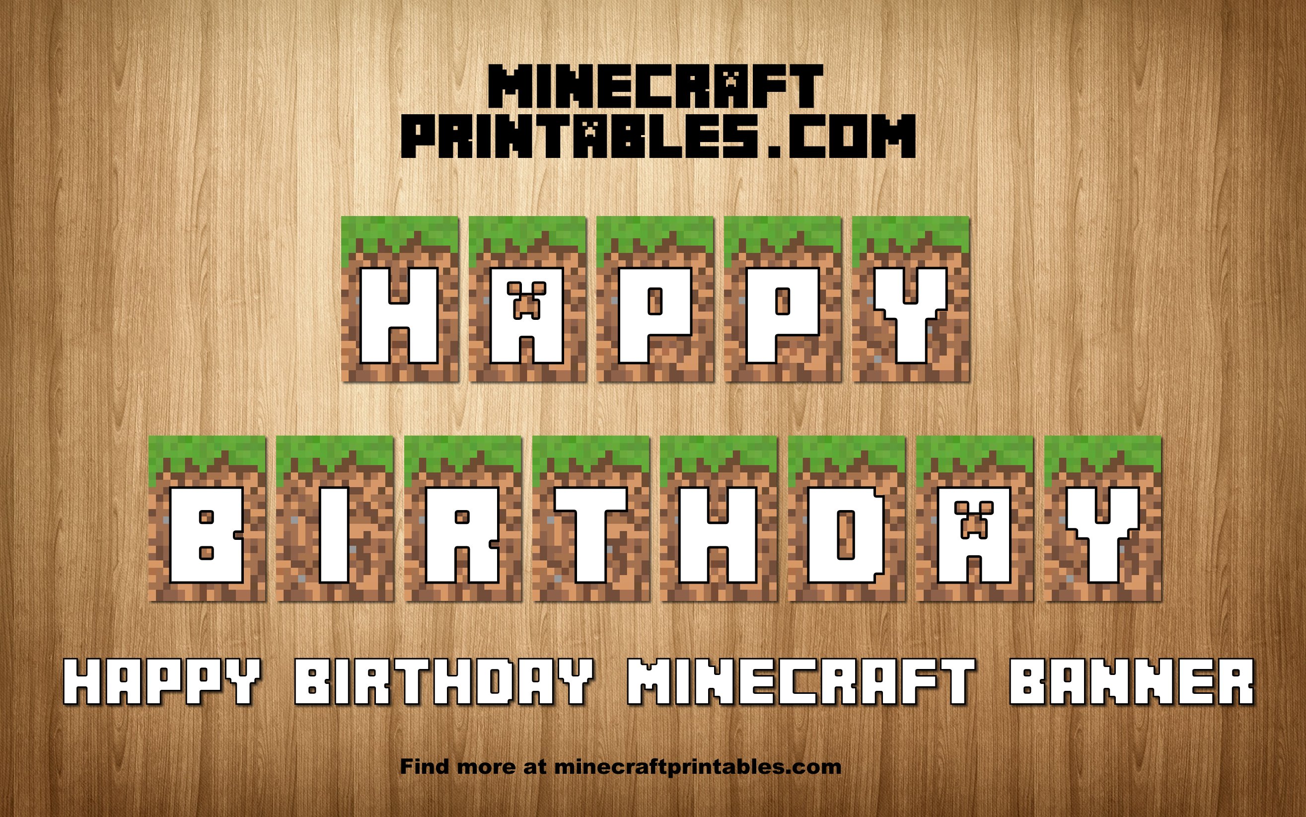 Free Printable Minecraft Birthday Party