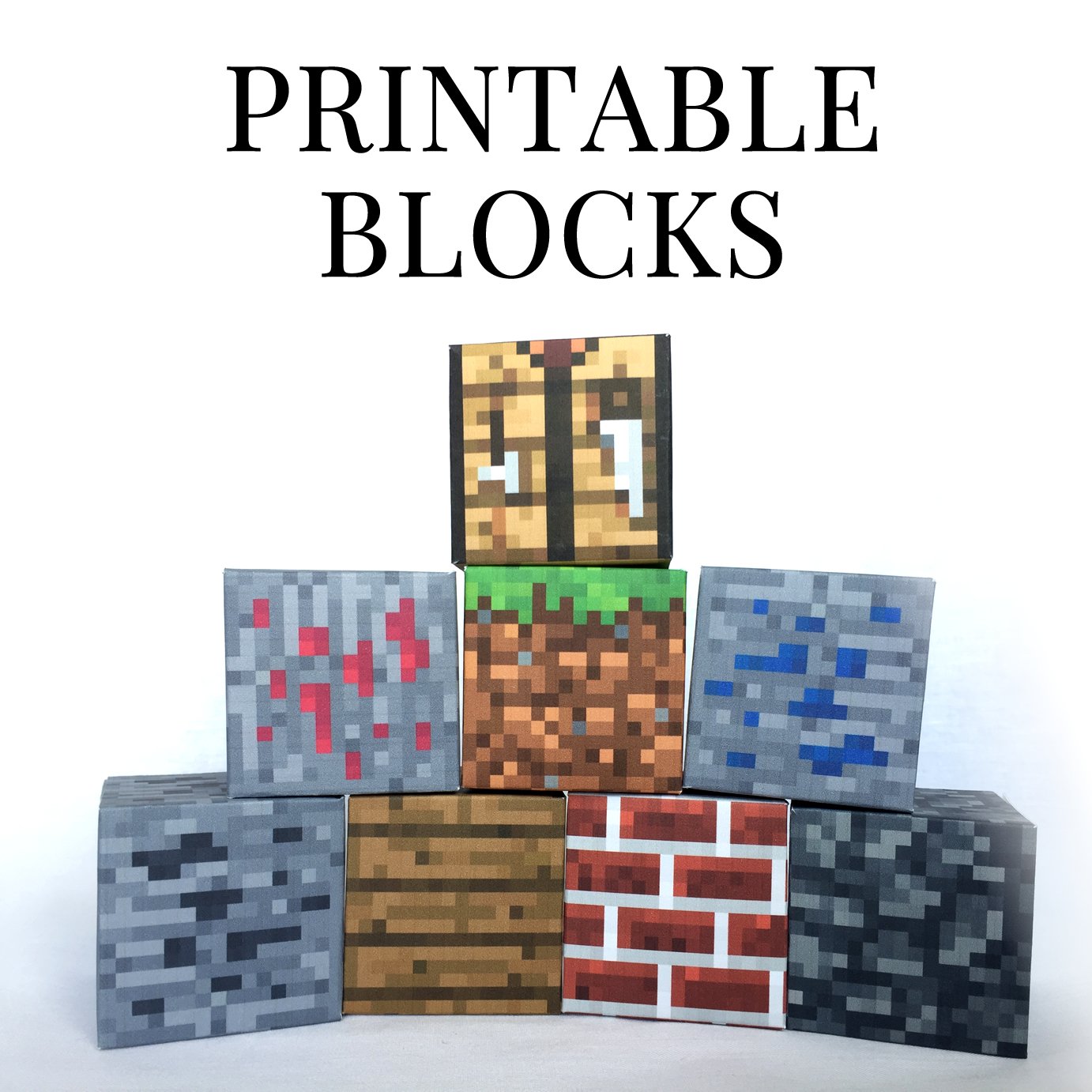 Printable Minecraft Blocks Printable World Holiday