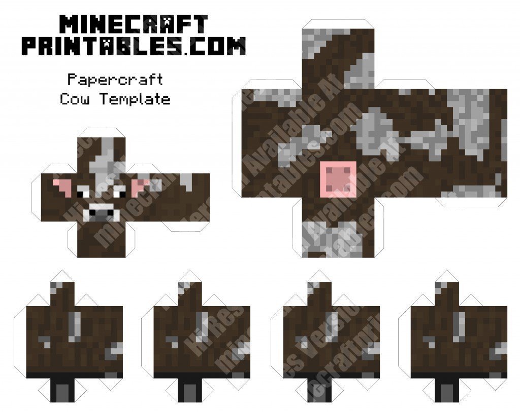 Printable paper crafts for Minecraft