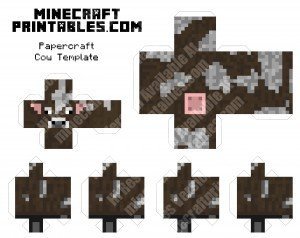 Cow - Printable Minecraft Cow Papercraft Template