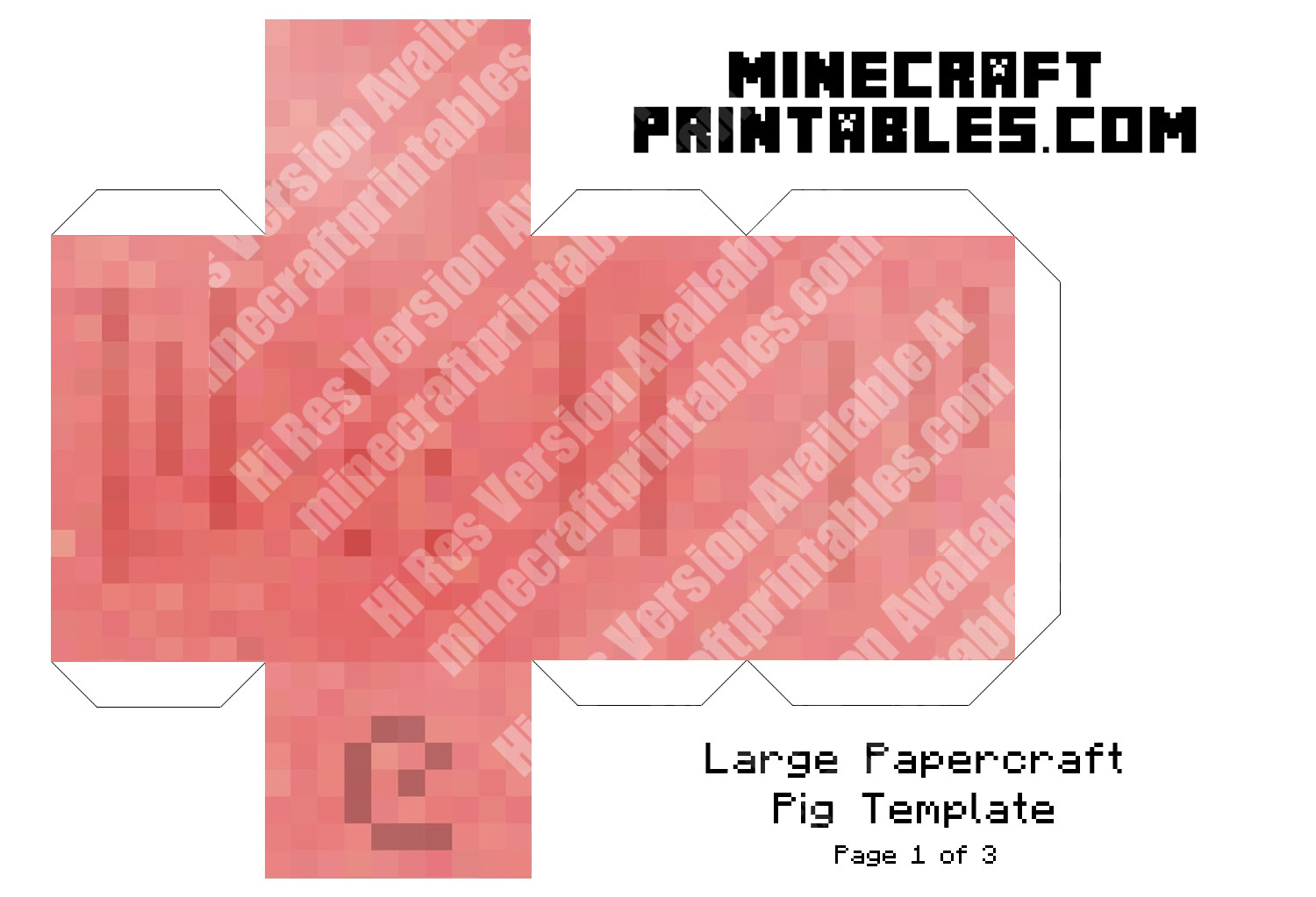 Printable paper crafts for Minecraft