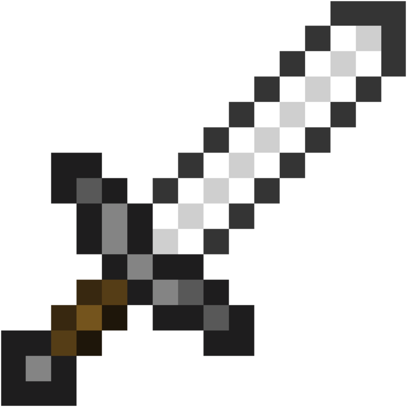 Iron Sword Printable Minecraft Iron Sword Papercraft Template