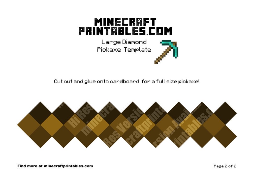 minecraft-printable-papercraft-diamond-pickaxe_large_2