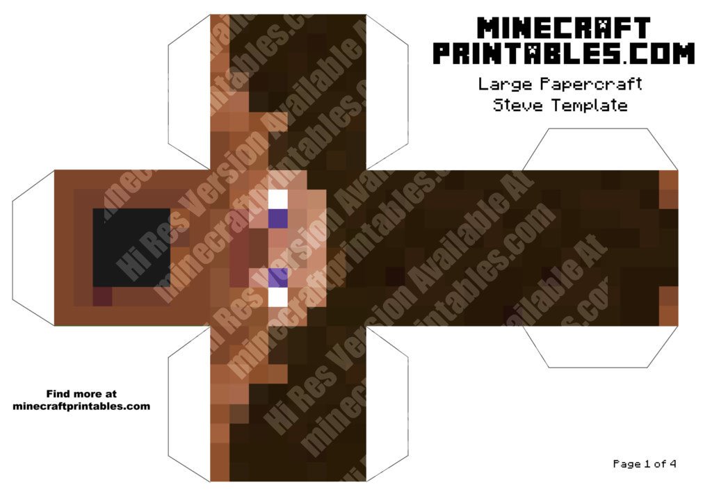 How to make Minecraft Steve papercraft 