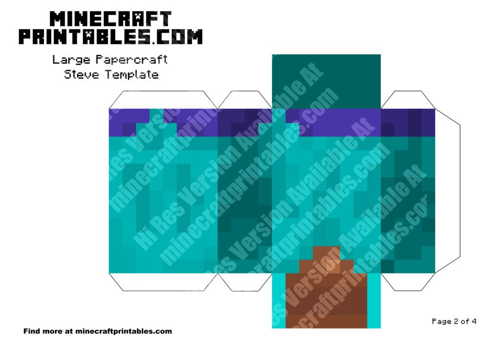 Minecraft : Giant Steve Papercraft