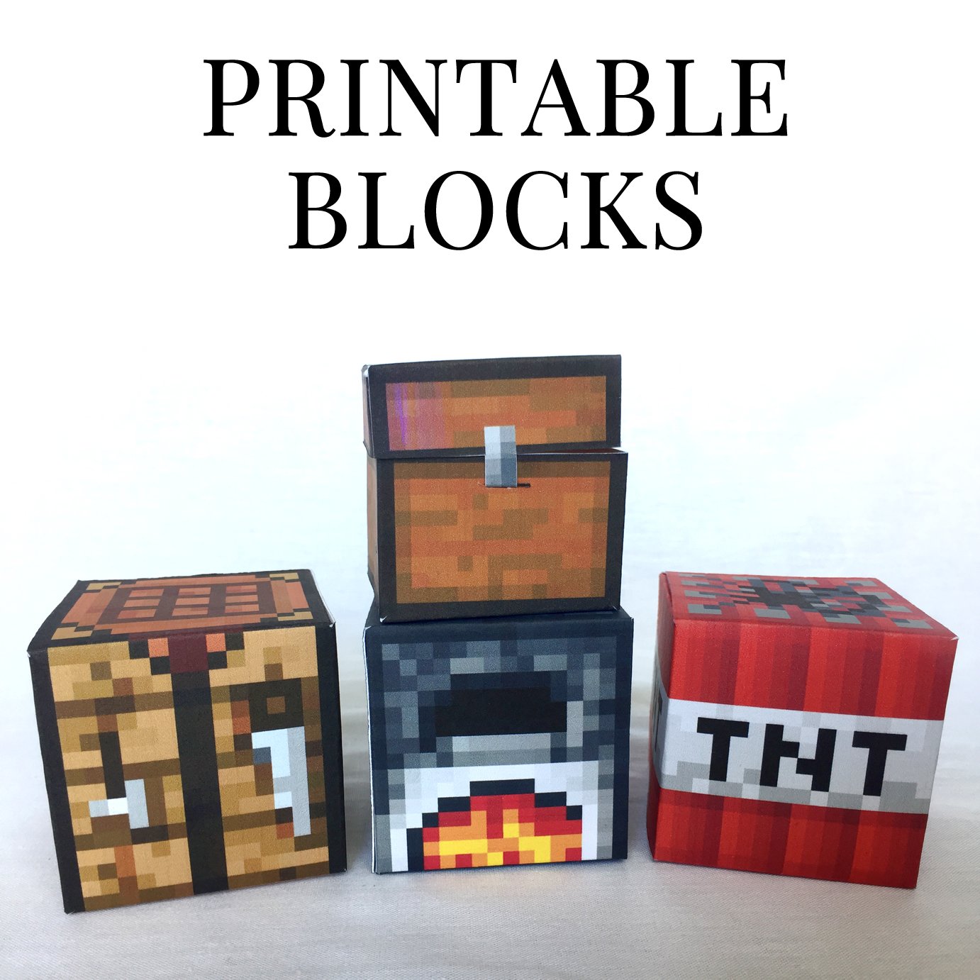 minecraft blocks papercraft black and white