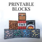 Minecraft Printable Papercraft Blocks Set