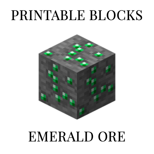 Minecraft Papercraft Ores