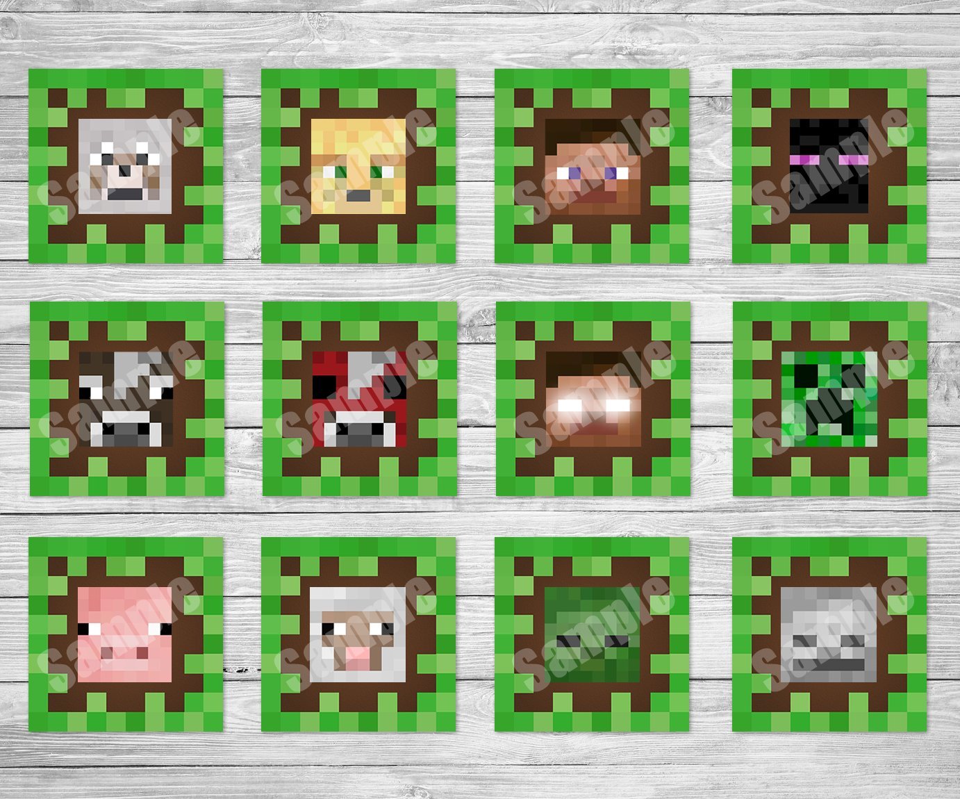 Minecraft Printable Cupcake Toppers - Minecraft Printables