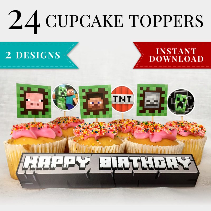 Minecraft Printable Birthday Party and 3D Printables - Minecraft ...