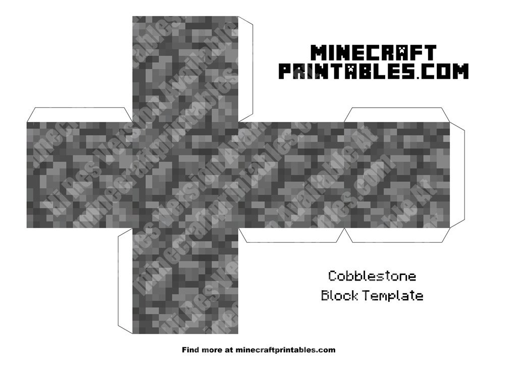 minecraft-printable-papercraft-block-cobblestone