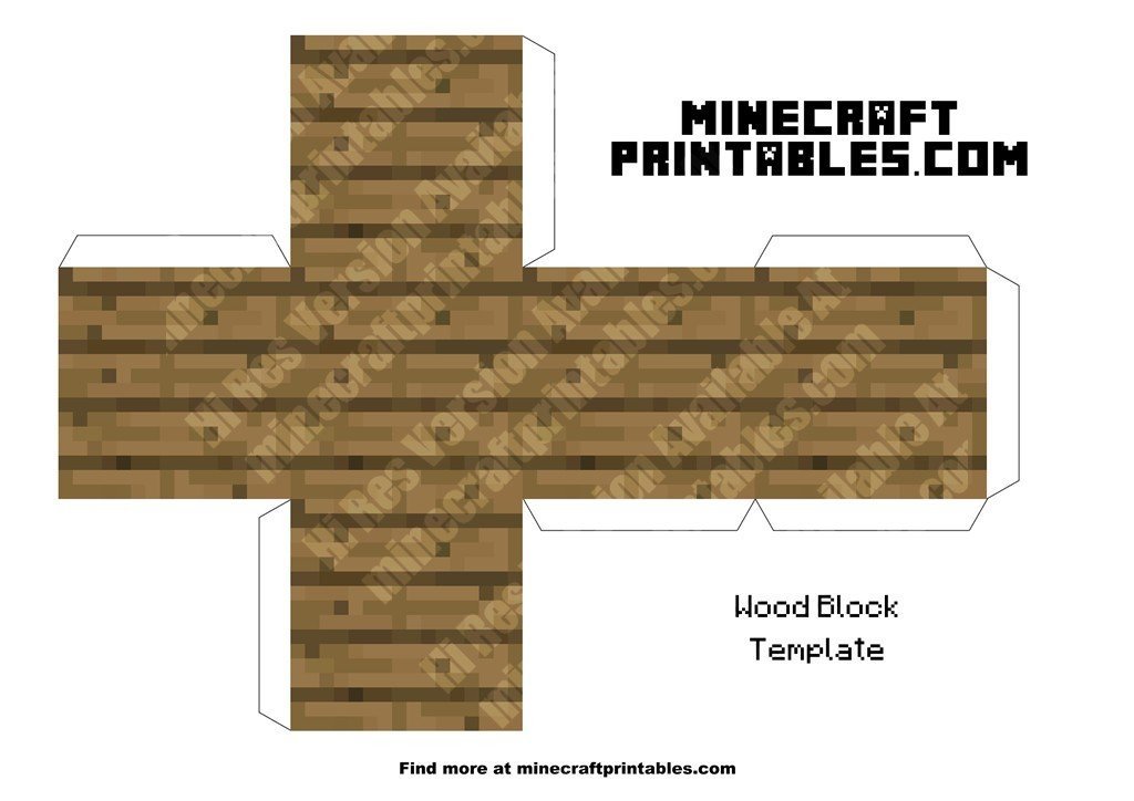 Minecraft Printable Papercraft Blocks - SET 1 - Minecraft Birthday Party  Supplies