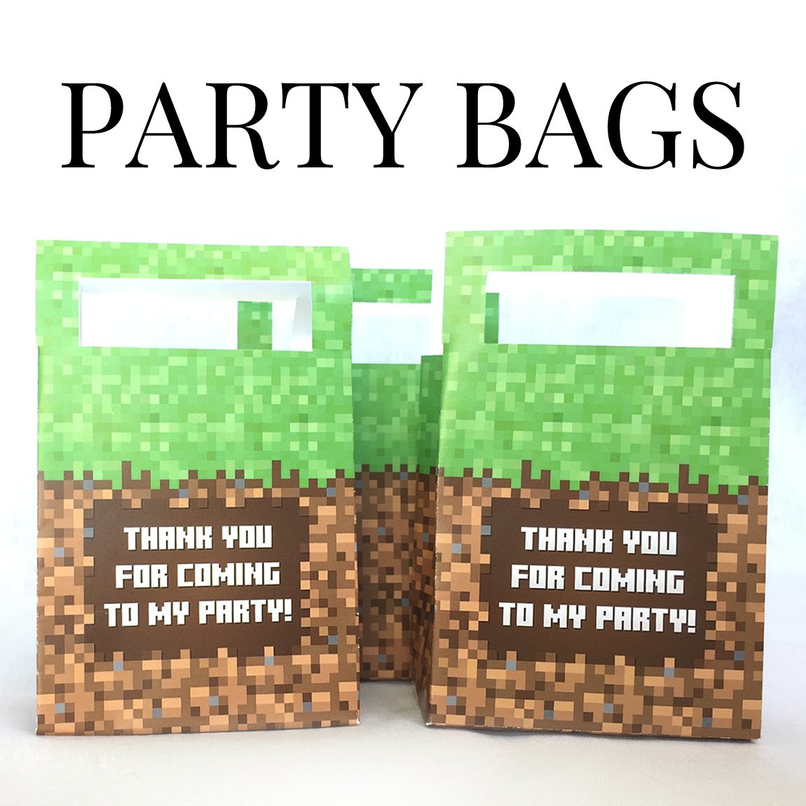 Printable Minecraft Party Favor Bags - Minecraft Printables